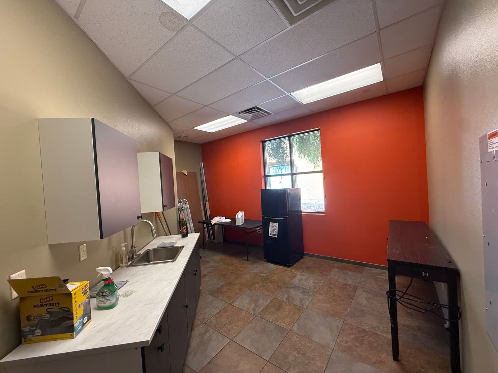 Studio kitchen and break area