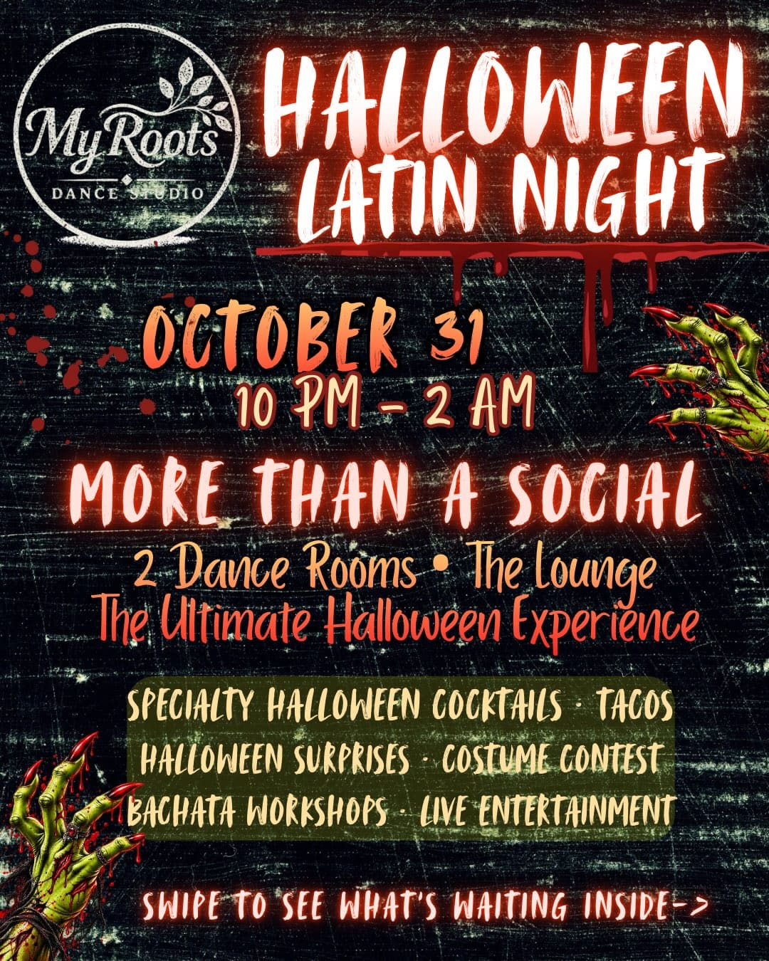 Halloween Latin Night flyer